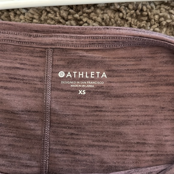 Athleta FLOW TOP ESSENCE SPACEDYE ColorFlora Mauve/ Spiced Cabernet size XS - Picture 4 of 5